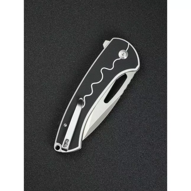 Нож складной туристический Sencut Squiggy, (9.9 см) 9Cr18MoV / G10 черно-белый — Photo 11