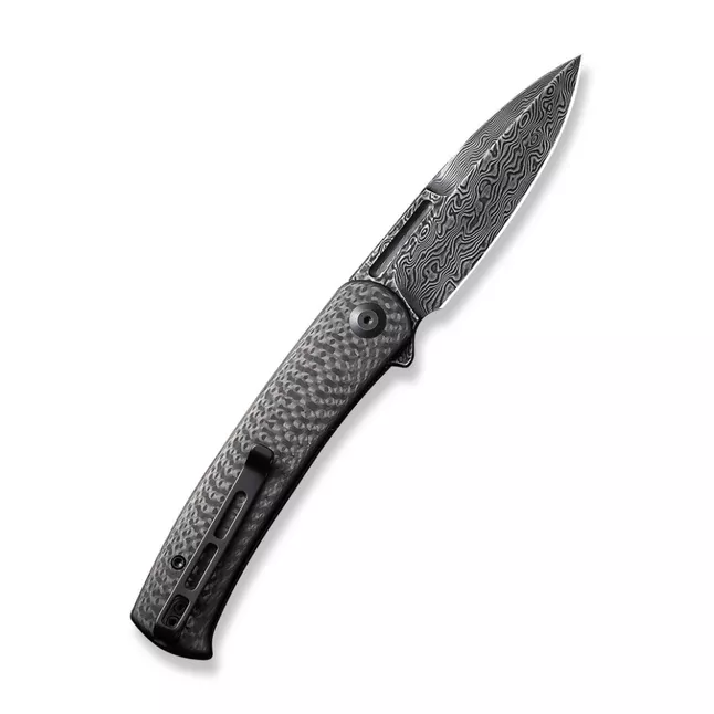 Ніж складаний туристичний Civivi Caetus Flipper, (8.8 см) Damascus / Carbon Fiber — Photo 1