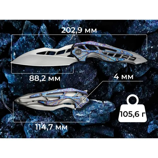 Ніж складаний туристичний Weknife Arrakis (8.8 см) Vanax / Titanium сірий — Photo 13