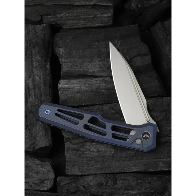 Нож складной туристический Weknife Dressytak (8.6 см) Bohler M390 / Titanium синий — Photo 8