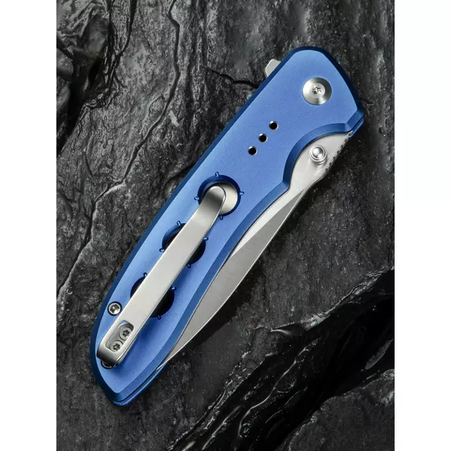 Ніж складаний туристичний Civivi Hyperpulse, (8.9 см) 14C28N / Aluminum синій — Photo 13