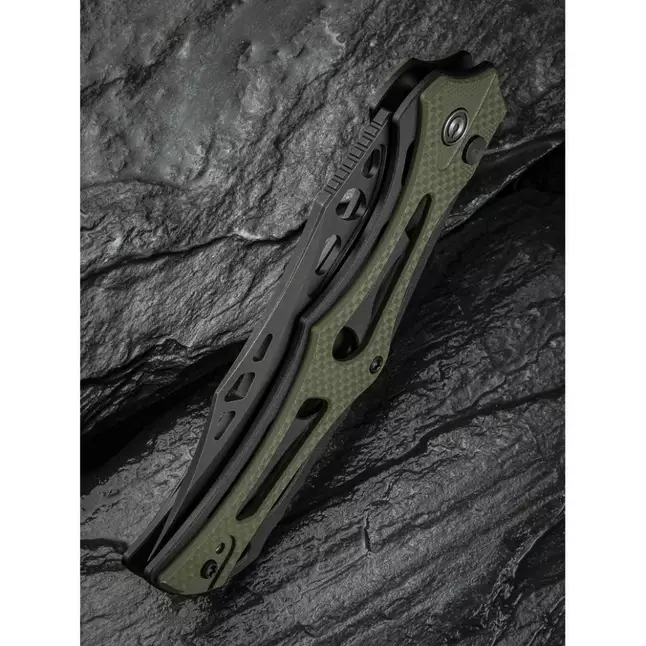 Ніж складаний туристичний Civivi Biophase, (8.9 см) Nitro-V / Aluminum &amp; G10 чорно-зелений — Photo 14