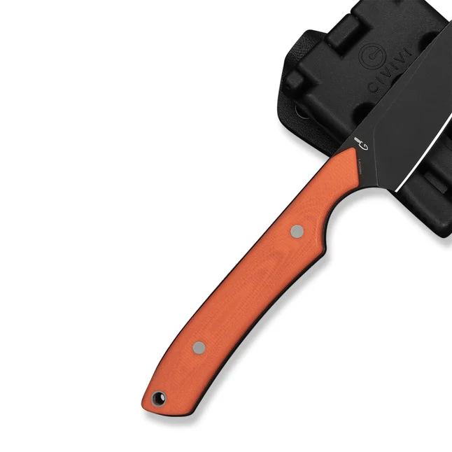 Ніж фіксований кишеньковий Civivi High Grass Field Knife (7,4 см) 14C28N / G10 помаранчевий з чохлом — Photo 5