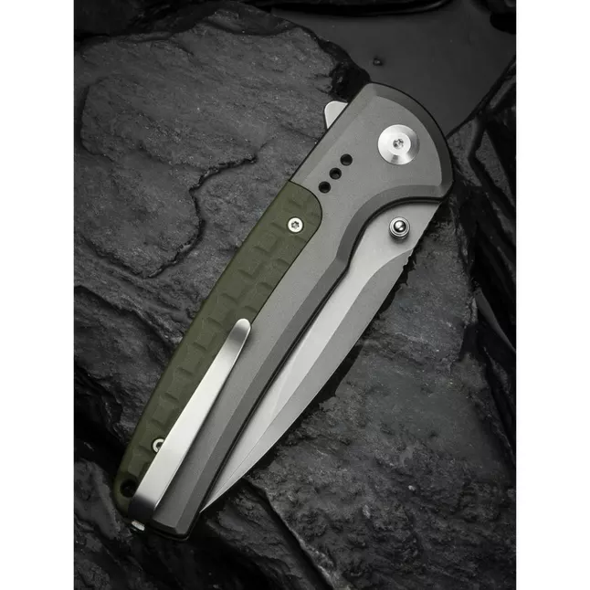 Ніж складаний туристичний Civivi Sentinel Strike II, (9.4 см) Nitro-V / Aluminum &amp; FRN темно-зелений — Photo 13