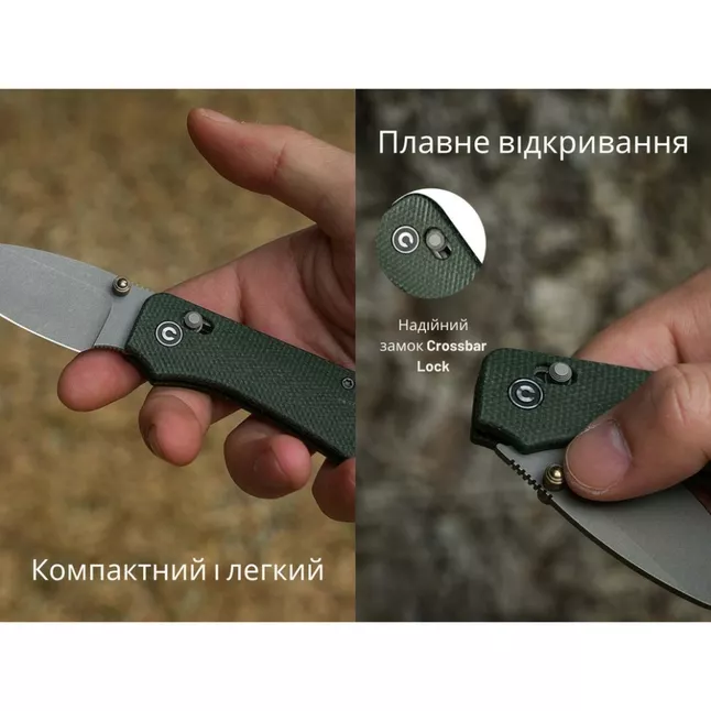 Ніж складаний кишеньковий Civivi Baby Banter 2, (5.9 см) Nitro-V / Micarta темно-зелений — Photo 10