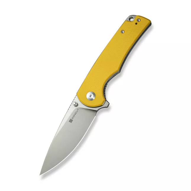 Ніж складаний туристичний Sencut Praktisk, (9.1 см) 9Cr18MoV / G10 жовтий