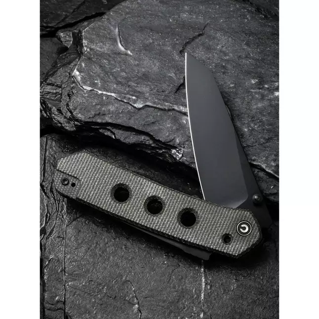 Ніж складаний туристичний Civivi Vision FG, (8.9 см) Nitro-V / Micarta темно-сірий — Photo 11