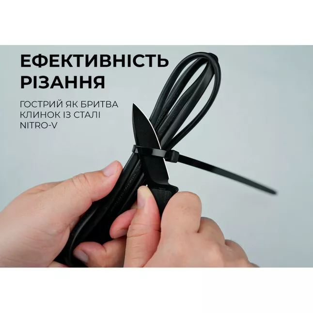 Нож фиксированный тактический Civivi Mini Elementum, (5.7 см) Nitro-V / G10 черный — Photo 9