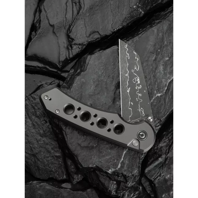 Ніж складаний туристичний Civivi Pragma Prime, (8.9 см) Damascus / Aluminum сірий — Photo 11