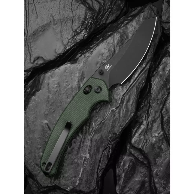 Ніж складаний туристичний Civivi Sixgill, (8.7 см) Nitro-V / Micarta темно-зелений — Photo 10