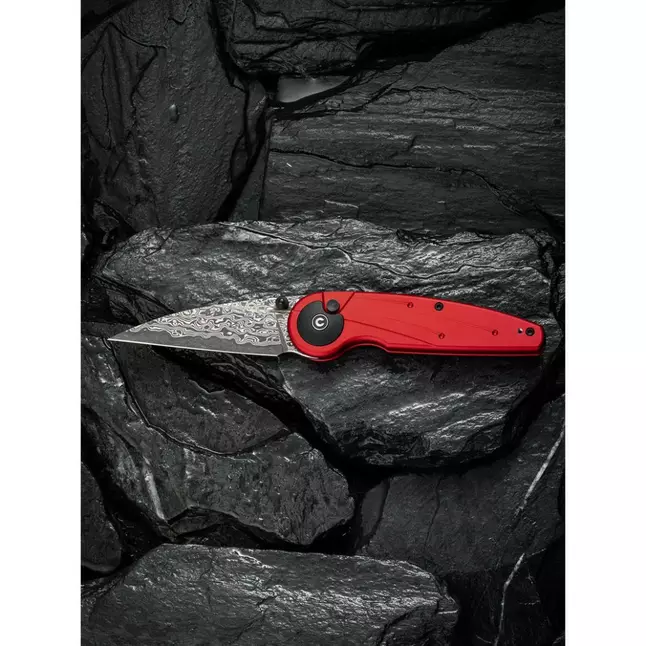 Ніж складаний туристичний Civivi Starflare, (8.4 см) Damascus / Aluminum червоний — Photo 16