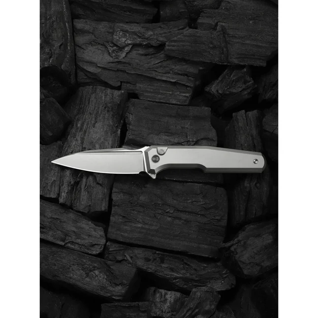 Нож складной туристический Weknife Dressytak (8.6 см) Bohler M390 / Titanium серый — Photo 8