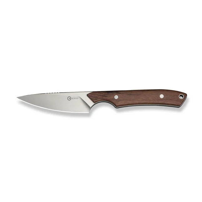 Нож фиксированный карманный Civivi High Grass Field Knife (7,4 см) 14C28N / Wood дерево с чехлом — Photo 1