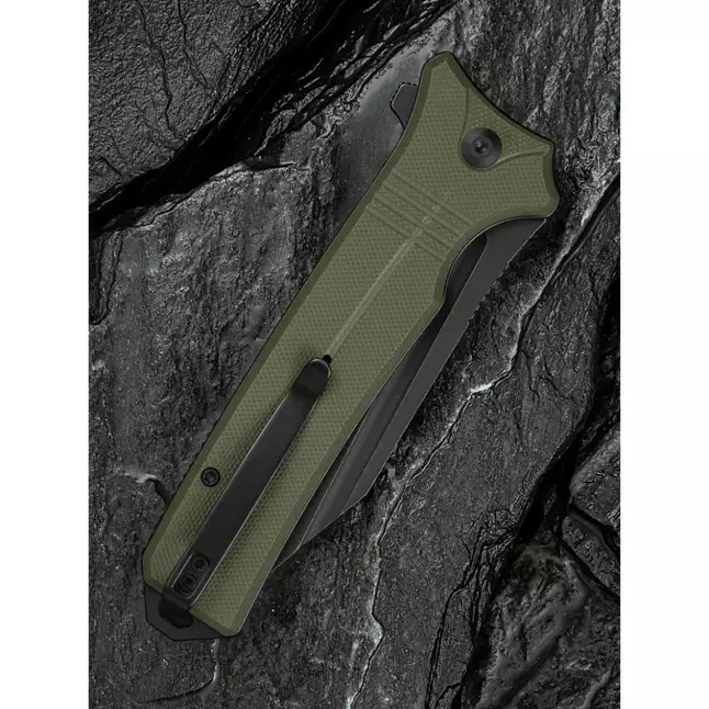 Ніж складаний туристичний Civivi Neurohaptic, (9.5 см) Nitro-V / G10 темно-зелений — Photo 12