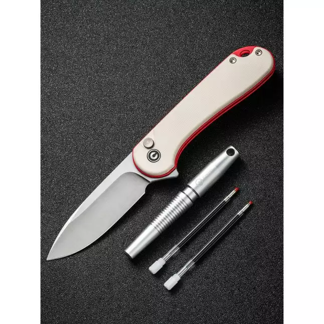 Комплект (нож складной, ручка) Civivi StellarQuill Pen &amp; Button Lock Elementum II Knife Combo Gift Pack C23049 — Photo 4