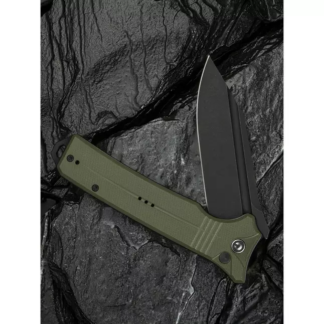 Ніж складаний туристичний Civivi Neurohaptic, (9.5 см) Nitro-V / G10 темно-зелений — Photo 10