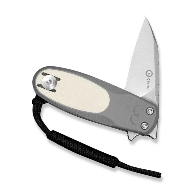 Ніж складаний кишеньковий Civivi Purr, (4.65 см) Nitro-V / G10 сірий/айворі — Photo 2
