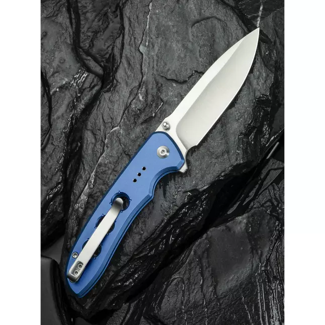 Ніж складаний туристичний Civivi Hyperpulse, (8.9 см) 14C28N / Aluminum синій — Photo 10