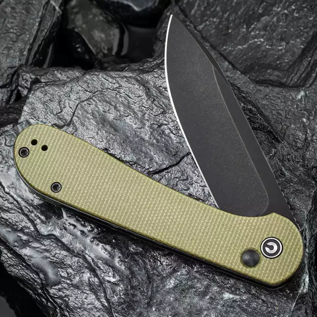 Ніж складаний туристичний Civivi Elementum Pocket, (8.9 см) 14C28N / Micarta оливковий — Photo 3
