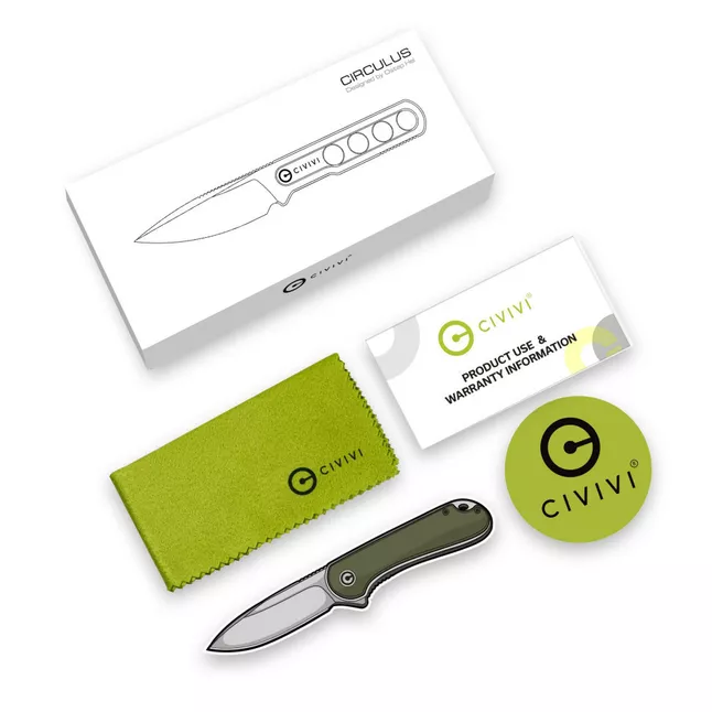 Ніж фіксований тактичний Civivi Circulus, (5 см) 10Cr15CoMoV сірий з бусиною з титану 6AL4V — Photo 8