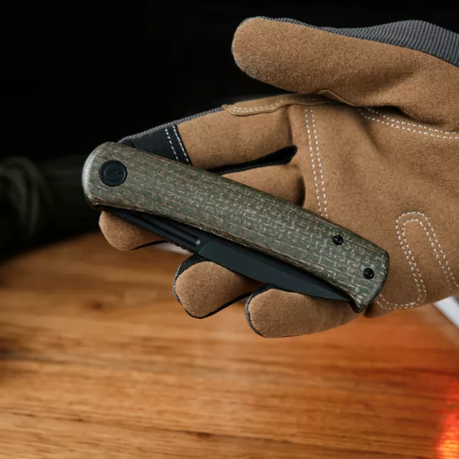 Нож складной туристический Civivi Cetos, (8.8 см) 14C28N / Micarta &amp; Stainless коричневый — Photo 12