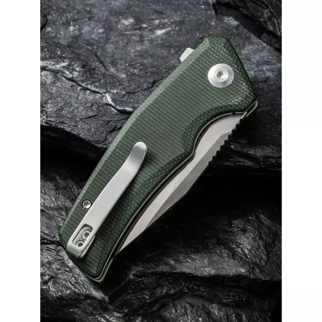 Ніж складаний кишеньковий Civivi Regulatron, (7.6 см) Nitro-V / Micarta темно-зелений — Photo 13