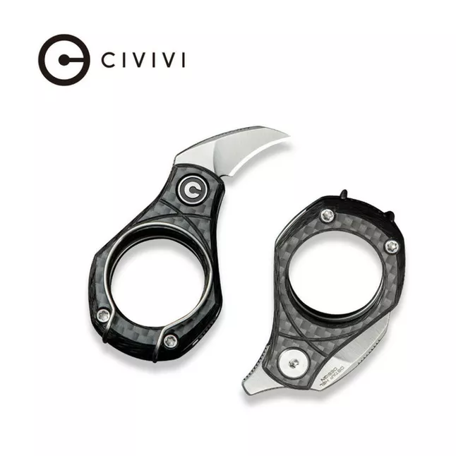 Ніж складаний кишеньковий Civivi Pyrus, (1.6 см) 14C28N / Carbon Fiber темно-сірий — Photo 8