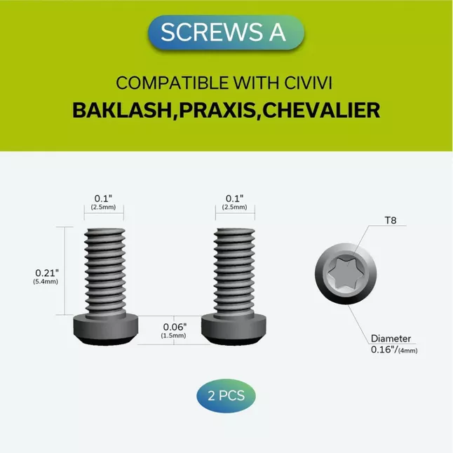 Кліпса кишенькова титанова чорна Civivi T001D з титановими гвинтами — Photo 3