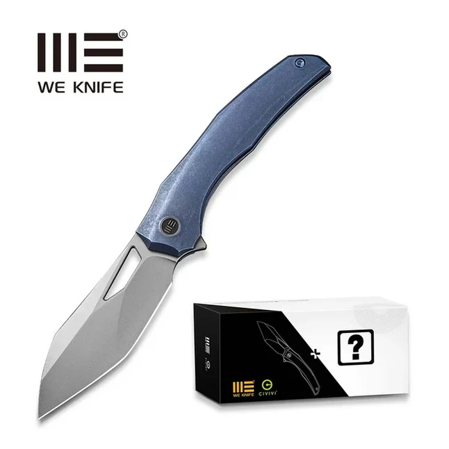 Нож складной туристический Weknife Ignio Mystery Box, (8.39 см) CPM 20CV / 6AL4V Titanium синий — Photo 9