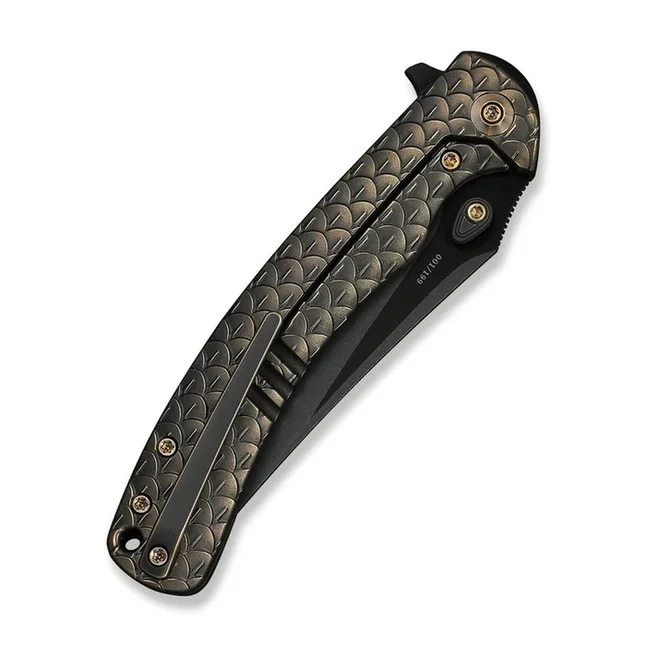 Ніж складаний туристичний Weknife Dracarys, (9.1 см) Böhler M390 / титан 6AL4V бронзовий/чорний — Photo 4