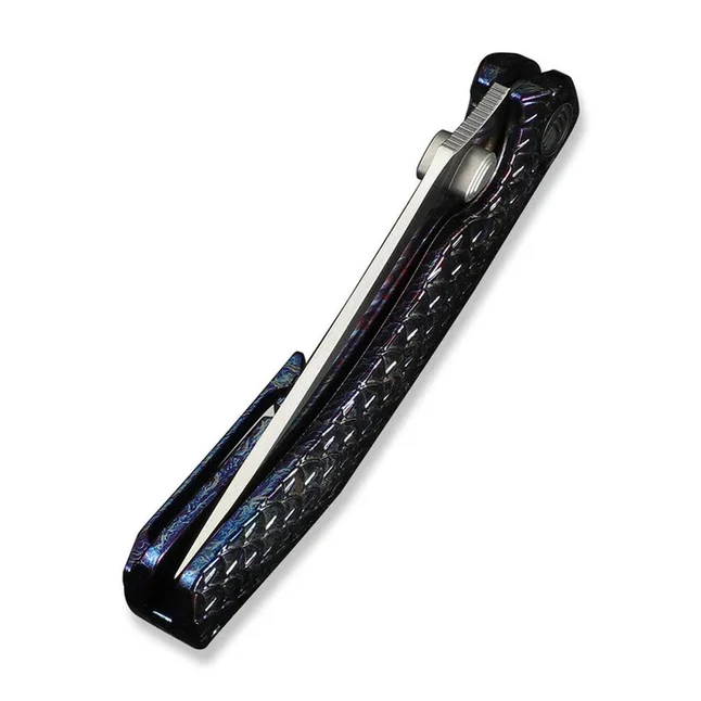 Нож складной туристический Weknife Dracarys, (9.1 см) Böhler M390 / титан 6AL4V пламенный — Photo 6