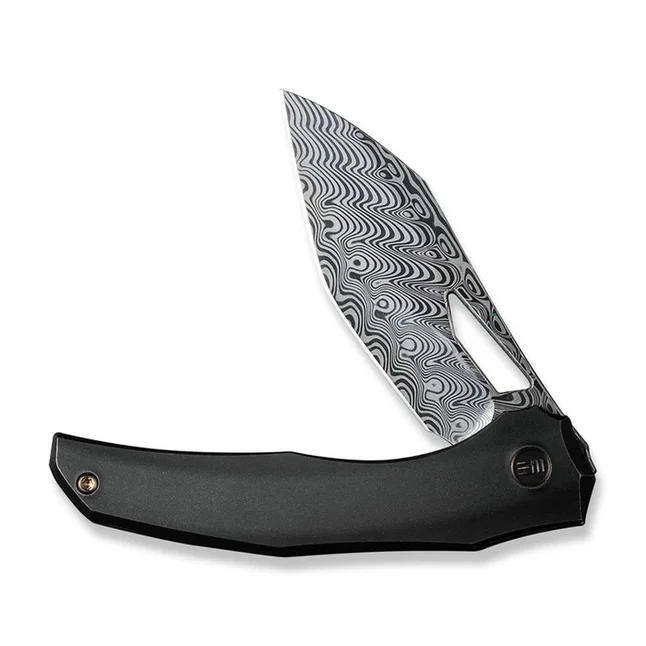 Ніж складаний туристичний Weknife Ignio Mystery Box, (8.39 см) Damasteel (Hakkapella) / 6AL4V Titanium чорний — Photo 3