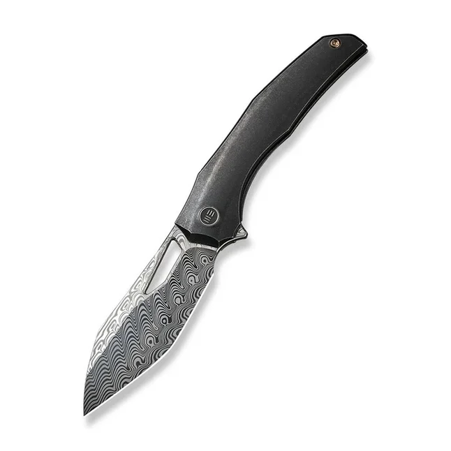 Ніж складаний туристичний Weknife Ignio Mystery Box, (8.39 см) Damasteel (Hakkapella) / 6AL4V Titanium чорний
