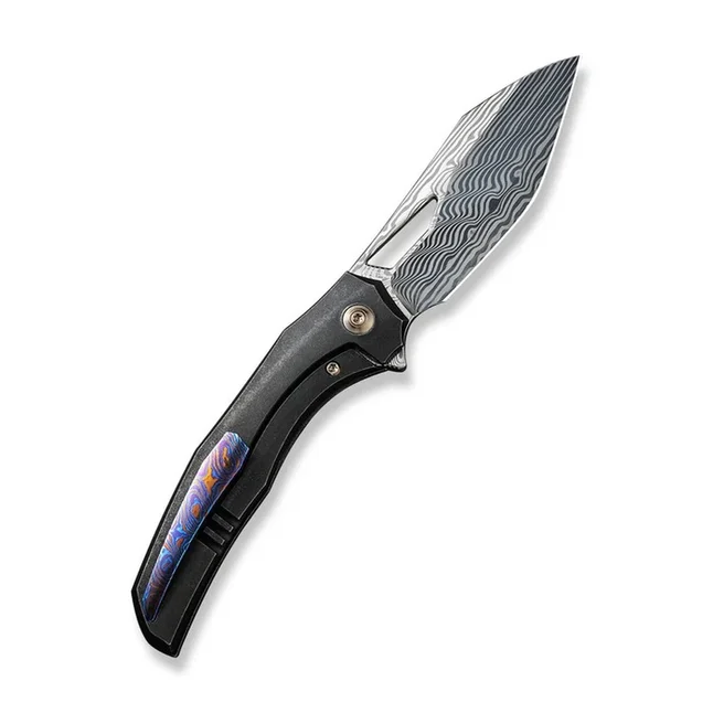 Ніж складаний туристичний Weknife Ignio Mystery Box, (8.39 см) Damasteel (Hakkapella) / 6AL4V Titanium чорний — Photo 1