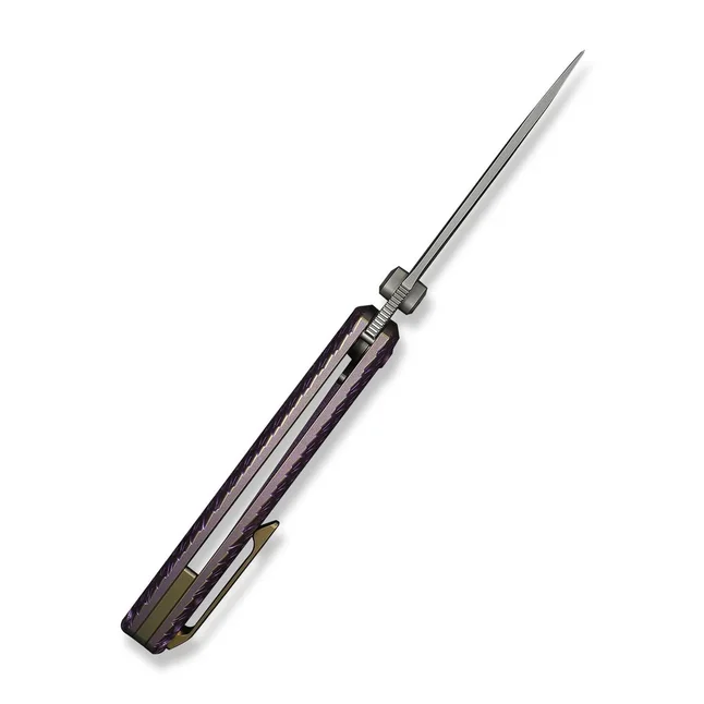 Ніж складаний туристичний Weknife Dracarys, (9.1 см) Böhler M390 / титан 6AL4V фіолетовий/золотий — Photo 7
