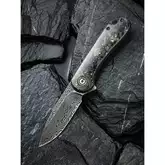 Ніж складаний кишеньковий Civivi Elementum, (7.5 см) Damascus / Carbon Fiber сірий — Photo 24