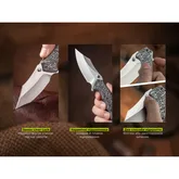 Ніж складаний туристичний Civivi Pentad (8.8 см) Nitro-V / Micarta чорний/білий — Photo 28