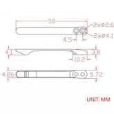 Кліпса кишенькова титанова чорна Civivi T001D з титановими гвинтами — Photo 8
