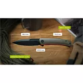 Нож складной туристический Civivi Cetos, (8.8 см) 14C28N / Micarta &amp; Stainless коричневый — Photo 35