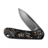 Ніж складаний кишеньковий Civivi Elementum, (7.5 см) Damascus / Carbon Fiber чорний — Photo 20
