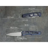 Нож складной туристический Weknife Dressytak (8.6 см) Bohler M390 / Titanium синий — Photo 27