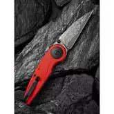 Ніж складаний туристичний Civivi Starflare, (8.4 см) Damascus / Aluminum червоний — Photo 29