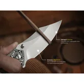 Ніж складаний туристичний Civivi Pentad (8.8 см) Nitro-V / Micarta чорний/білий — Photo 27