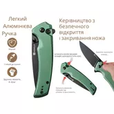 Ніж складаний туристичний Sencut Serene, (8.8 см) D2 / Aluminum зелений — Photo 20