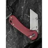 Ніж трапеція складаний кишеньковий Civivi Elementum Utility, (5.8 см) 6Cr13 / Aluminum червоний — Photo 32
