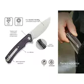 Ніж складаний туристичний Civivi Merit, (8.3 см) 14C28N / Micarta чорний — Photo 25