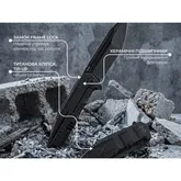 Ніж складаний туристичний Weknife Breach (9.8 см) Bohler M390 / Titanium чорний — Photo 24