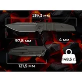Ніж складаний туристичний Weknife Breach (9.8 см) Bohler M390 / Titanium вугільно-сірий — Photo 25