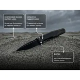 Ніж складаний туристичний Weknife Dressytak (8.6 см) Bohler M390 / Titanium чорний — Photo 26