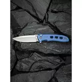 Ніж складаний туристичний Civivi Hyperpulse, (8.9 см) 14C28N / Aluminum синій — Photo 34